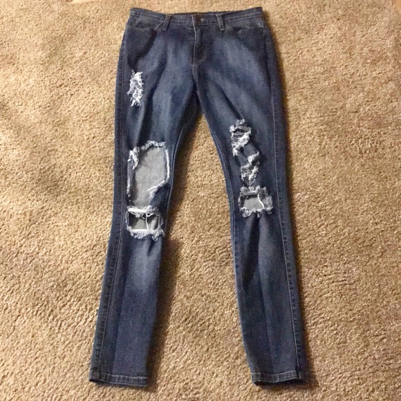 Distressed Stretch Jeans - Picture 7 of 7